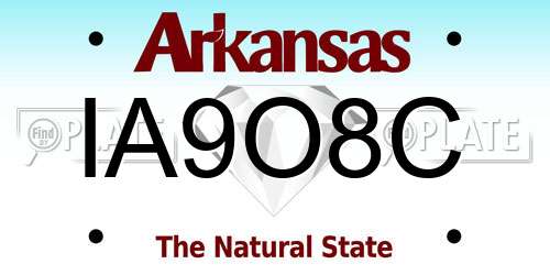 IA9O8C Arkansas License Plate