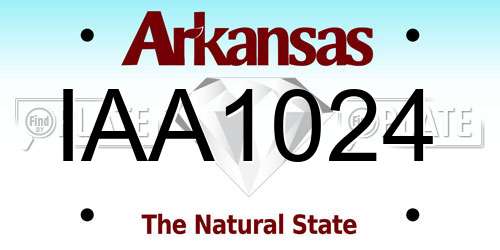 IAA1024 Arkansas License Plate
