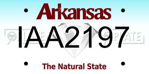 IAA2197 Arkansas License Plate