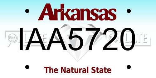 IAA5720 Arkansas License Plate