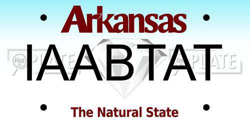 IAABTAT Arkansas License Plate