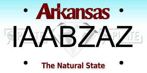 IAABZAZ Arkansas License Plate