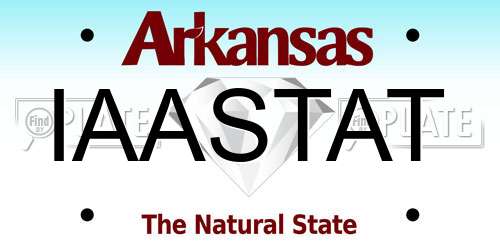 IAASTAT Arkansas License Plate