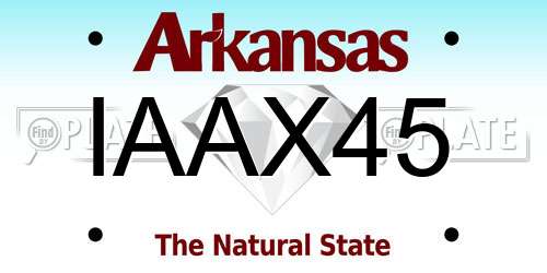 IAAX45 Arkansas License Plate