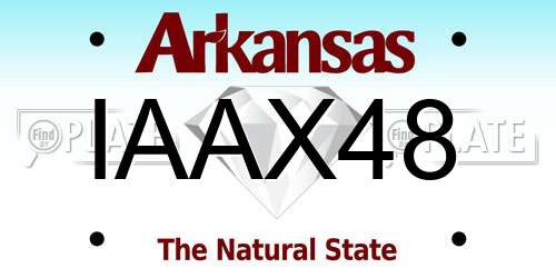 IAAX48 Arkansas License Plate