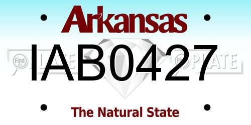 IAB0427 Arkansas License Plate