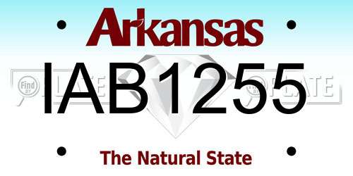 IAB1255 Arkansas License Plate