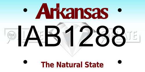 IAB1288 Arkansas License Plate