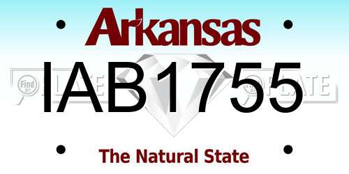 IAB1755 Arkansas License Plate