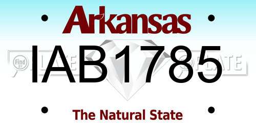 IAB1785 Arkansas License Plate