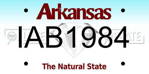 IAB1984 Arkansas License Plate