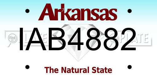 IAB4882 Arkansas License Plate