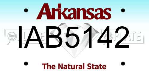 IAB5142 Arkansas License Plate