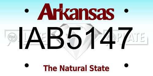 IAB5147 Arkansas License Plate