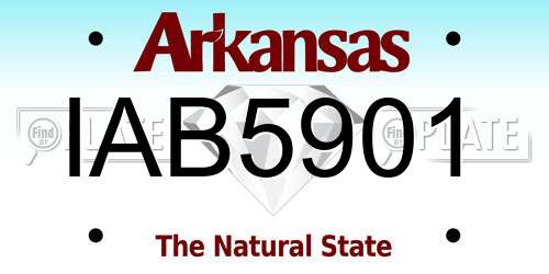 IAB5901 Arkansas License Plate