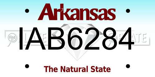 IAB6284 Arkansas License Plate