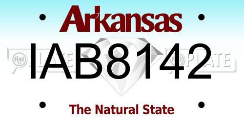 IAB8142 Arkansas License Plate