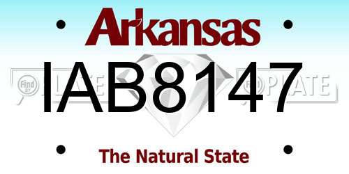 IAB8147 Arkansas License Plate