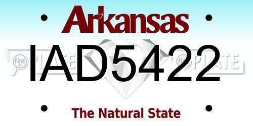 IAD5422 Arkansas License Plate