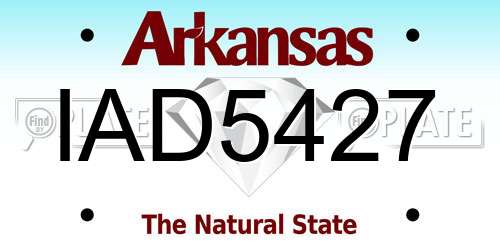 IAD5427 Arkansas License Plate