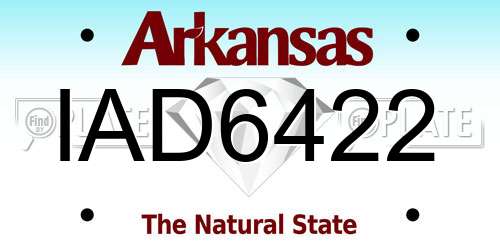 IAD6422 Arkansas License Plate