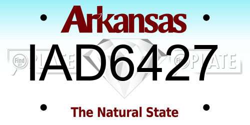 IAD6427 Arkansas License Plate