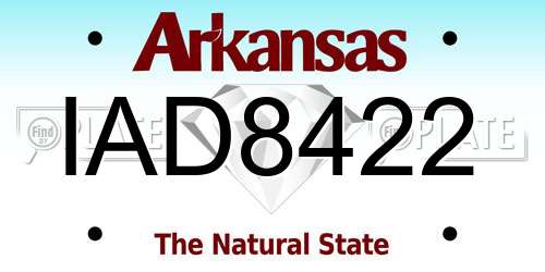 IAD8422 Arkansas License Plate