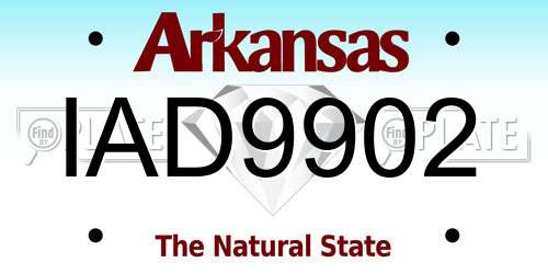 IAD9902 Arkansas License Plate
