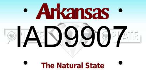 IAD9907 Arkansas License Plate