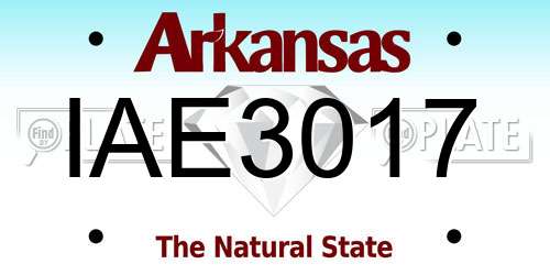 IAE3017 Arkansas License Plate
