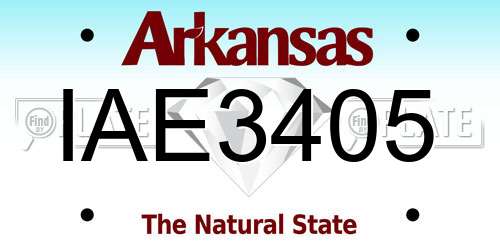 IAE3405 Arkansas License Plate