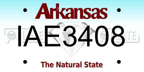 IAE3408 Arkansas License Plate