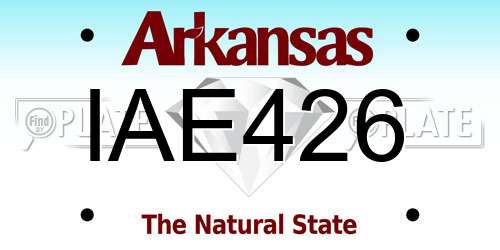 IAE426 Arkansas License Plate