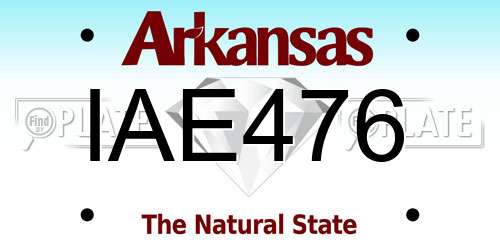 IAE476 Arkansas License Plate