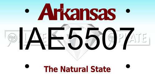 IAE5507 Arkansas License Plate