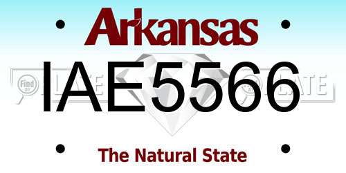 IAE5566 Arkansas License Plate