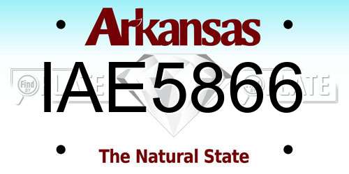 IAE5866 Arkansas License Plate