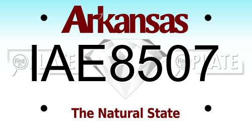 IAE8507 Arkansas License Plate
