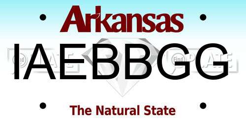 IAEBBGG Arkansas License Plate