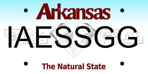 IAESSGG Arkansas License Plate