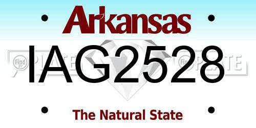IAG2528 Arkansas License Plate