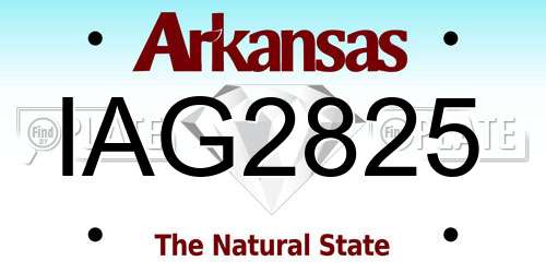 IAG2825 Arkansas License Plate