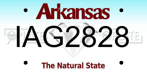 IAG2828 Arkansas License Plate