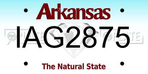 IAG2875 Arkansas License Plate