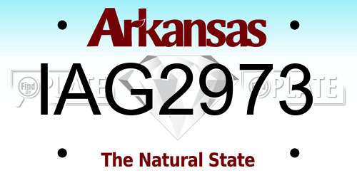 IAG2973 Arkansas License Plate