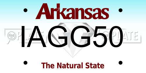 IAGG50 Arkansas License Plate