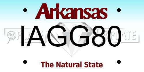 IAGG80 Arkansas License Plate
