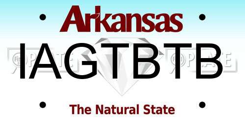 IAGTBTB Arkansas License Plate