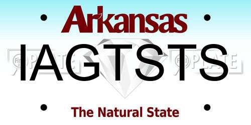 IAGTSTS Arkansas License Plate