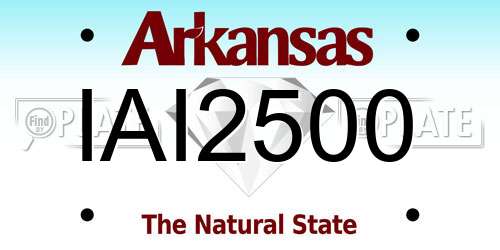 IAI2500 Arkansas License Plate